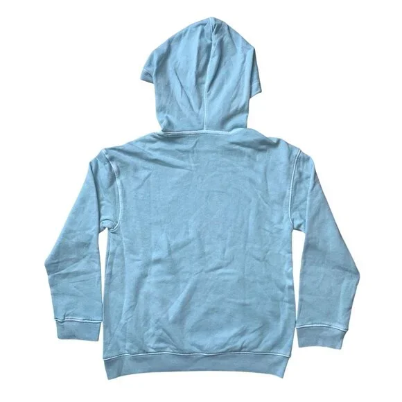 Cat & Jack Boys Light Teal Hoodie 100% Cotton Pullover Kangaroo Pocket Medium - Picture 5 of 6